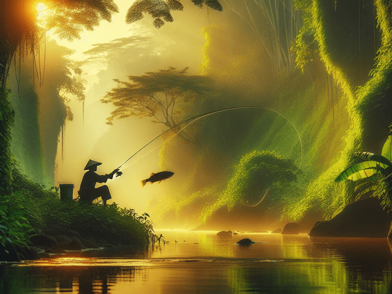 Pacu Fishing Scene