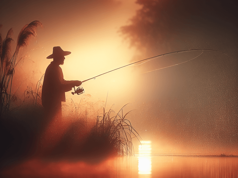 Pescador ao amanhecer