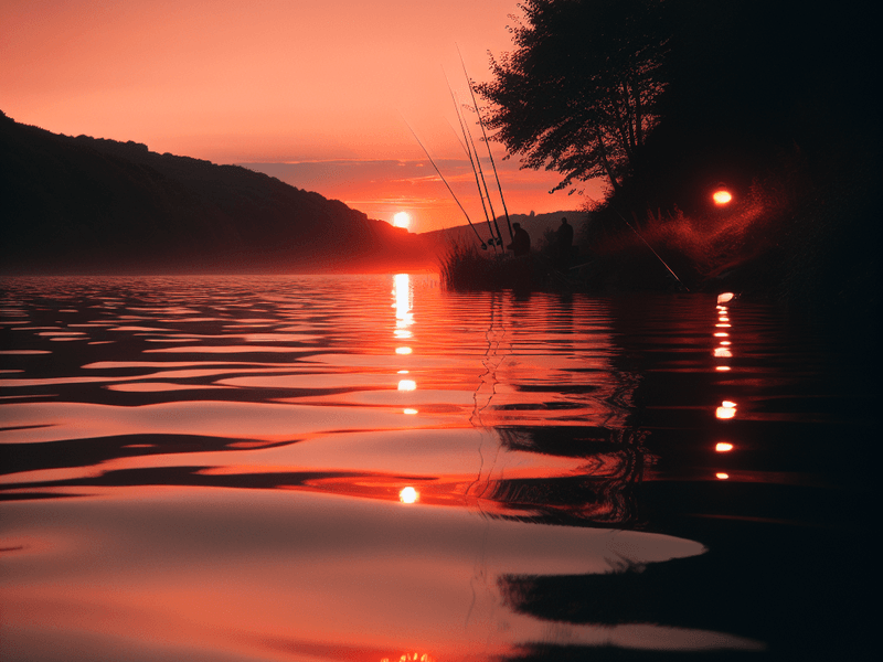 Serene Fishing Spot at Sunset