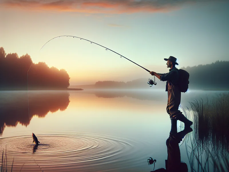 a fisherman casting an artificial lure 10 dicas de pesca com isca artificial para melhores resultados
